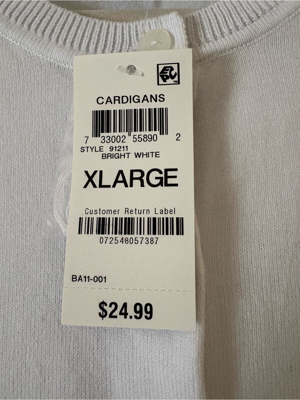 Karen Scott White Crewneck Button-Front Cardigan - Women - Picture 5 of 10